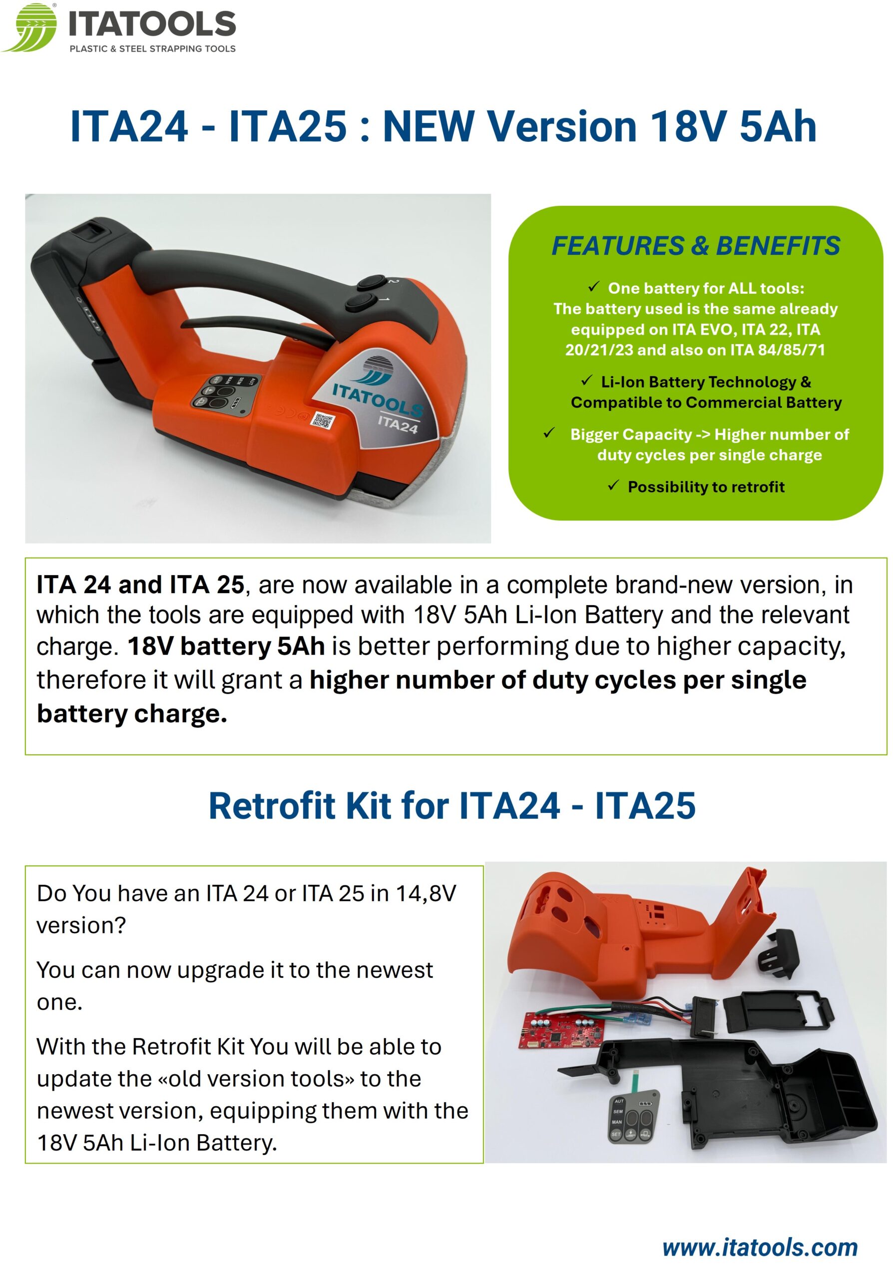 ITATOOLS 发布ITA24/25工具电池系统重大升级：迈向18V 5Ah高性能时代