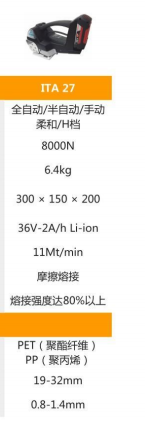 掌中“大力士”：ITA 27便携式手持电动打包机，随时随地紧固每一刻