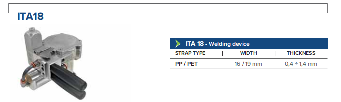 ITA18 重型打包焊接机头 宽幅 PET 带捆扎牢固更省力